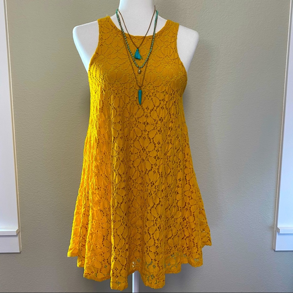 Altar’d State Mustard Lace Dress